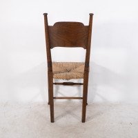 William Birch. Liberty & Co., Retailer. A Classic Arts & Crafts Rush Seat Oak Dining Chair - Thumbnail 13