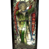 Pre-Raphaelite Stained Glass of Archangel Gabriel Blowing a Trumpet c.1880 - Thumbnail 10