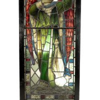 Pre-Raphaelite Stained Glass of Archangel Gabriel Blowing a Trumpet c.1880 - Thumbnail 12