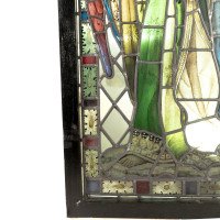 Pre-Raphaelite Stained Glass of Archangel Gabriel Blowing a Trumpet c.1880 - Thumbnail 15