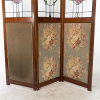 Liberty & Co., A Glasgow-Style Arts & Crafts Walnut Three Fold Screen/Room Divider - Thumbnail 3