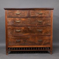 Maple & Co., London, in the Style of Bruce Talbert. A Good Quality Aesthetic Movement Chest of Drawers - Thumbnail 7