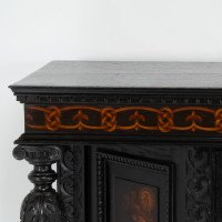 Daniel Cottier, attributed. An Aesthetic Movement Oak Sideboard in the Queen Anne Style - Thumbnail 5