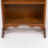 Liberty & Co., attributed. An Arts & Crafts Oak Bookcase with Stylized Heart Cut-outs - Thumbnail 10