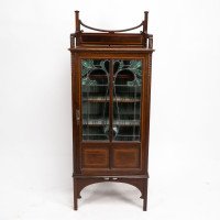 A Petite Arts & Crafts Mahogany Display Cabinet in the Anglo-Japanese Style