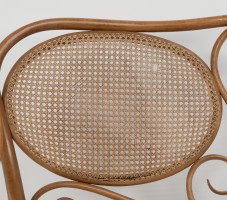 Thonet – Vienna Secession beech bentwood settee with caned seat and back - Thumbnail 6