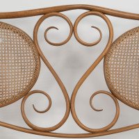 Thonet – Vienna Secession beech bentwood settee with caned seat and back - Thumbnail 7