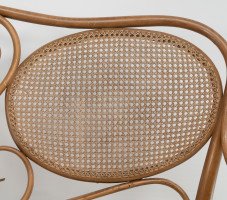 Thonet – Vienna Secession beech bentwood settee with caned seat and back - Thumbnail 8