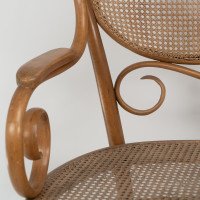 Thonet – Vienna Secession beech bentwood settee with caned seat and back - Thumbnail 10