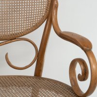 Thonet – Vienna Secession beech bentwood settee with caned seat and back - Thumbnail 12