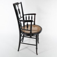 Rhoda and Agnes Garrett., An Aesthetic Movement Cane Seated Armchair - Thumbnail 5