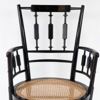 Rhoda and Agnes Garrett., An Aesthetic Movement Cane Seated Armchair - Thumbnail 6