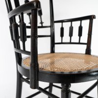 Rhoda and Agnes Garrett., An Aesthetic Movement Cane Seated Armchair - Thumbnail 8