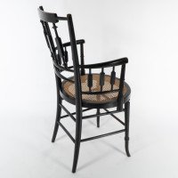 Rhoda and Agnes Garrett., An Aesthetic Movement Cane Seated Armchair - Thumbnail 14