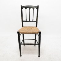 Collier & Plucknett, attributed. Godwin Style. Aesthetic Movement Ebonized Music Chair - Thumbnail 2