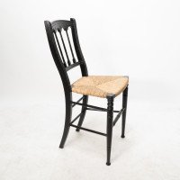 Collier & Plucknett, attributed. Godwin Style. Aesthetic Movement Ebonized Music Chair - Thumbnail 5