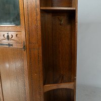 Shapland & Petter, attributed. An Arts & Crafts Oak Hall Cupboard with Flaring Cornice - Thumbnail 13