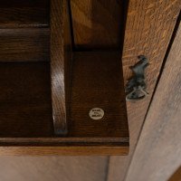 Shapland & Petter, attributed. An Arts & Crafts Oak Hall Cupboard with Flaring Cornice - Thumbnail 17