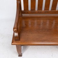 An Arts & Crafts Super Quality Teak Hall Bench in the Style of Arthur Simpson - Thumbnail 7