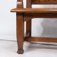 An Arts & Crafts Super Quality Teak Hall Bench in the Style of Arthur Simpson - Thumbnail 10