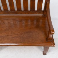 An Arts & Crafts Super Quality Teak Hall Bench in the Style of Arthur Simpson - Thumbnail 9