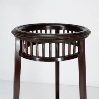 Shapland & Petter. A Rare Arts & Crafts Two-tier Mahogany Three-leg Plant Stand - Thumbnail 9
