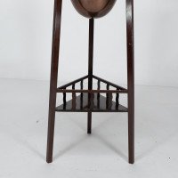 Shapland & Petter. A Rare Arts & Crafts Two-tier Mahogany Three-leg Plant Stand - Thumbnail 11