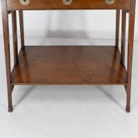 Leonard Wyburd for Liberty & Co., Rare Arts & Crafts Two-tier Mahogany Side Table - Thumbnail 9