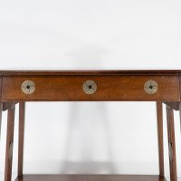 Leonard Wyburd for Liberty & Co., Rare Arts & Crafts Two-tier Mahogany Side Table - Thumbnail 11