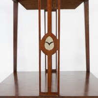 Leonard Wyburd for Liberty & Co., Rare Arts & Crafts Two-tier Mahogany Side Table - Thumbnail 16