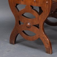 Walford & Donkin. A High Gothic Revival Oak Armchair with Carved & Fretwork Sides - Thumbnail 16