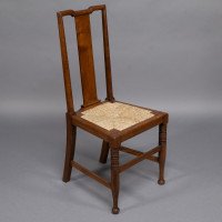 Morris & Co., Possibly Designed by W. Lethaby. A Set of Four Oak Dining Chairs - Thumbnail 3