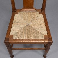 Morris & Co., Possibly Designed by W. Lethaby. A Set of Four Oak Dining Chairs - Thumbnail 10