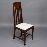 E. A. Taylor, attributed. A Set of Eight Arts & Crafts Glasgow School Oak Dining Chairs - Thumbnail 2