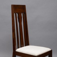 E. A. Taylor, attributed. A Set of Eight Arts & Crafts Glasgow School Oak Dining Chairs - Thumbnail 7