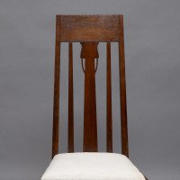 E. A. Taylor, attributed. A Set of Eight Arts & Crafts Glasgow School Oak Dining Chairs - Thumbnail 8