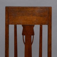 E. A. Taylor, attributed. A Set of Eight Arts & Crafts Glasgow School Oak Dining Chairs - Thumbnail 9