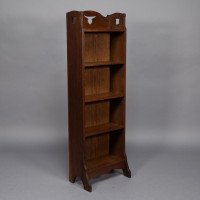 Liberty & Co., A Slim Arts & Crafts Oak Bookcase with Stylized Floral Cut-outs - Thumbnail 2