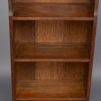 Liberty & Co., A Slim Arts & Crafts Oak Bookcase with Stylized Floral Cut-outs - Thumbnail 11