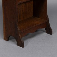 Liberty & Co., A Slim Arts & Crafts Oak Bookcase with Stylized Floral Cut-outs - Thumbnail 15