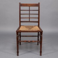 Jas Shoolbred & Co. – Aesthetic Movement Pair of  Walnut Side or Dining Chairs - Thumbnail 5