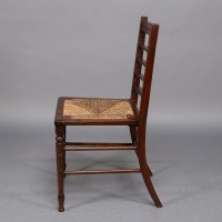 Jas Shoolbred & Co. – Aesthetic Movement Pair of  Walnut Side or Dining Chairs - Thumbnail 6