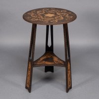 Liberty & Co., An Intricately Carved Arts & Crafts side table - Thumbnail 2