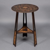 Liberty & Co., An Intricately Carved Arts & Crafts side table - Thumbnail 6