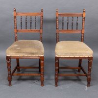 Charles Mills & Sons. Three Aesthetic Movement Side Chairs with Ebonized Turnings - Thumbnail 4