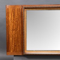 Edward Barnsley. An Exceptional Arts & Crafts Handmade Walnut Landscape Mirror - Thumbnail 2