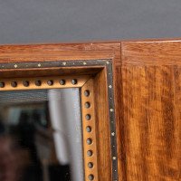 Edward Barnsley. An Exceptional Arts & Crafts Handmade Walnut Landscape Mirror - Thumbnail 8
