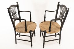 Dante Gabriel Rossetti for Morris & Co. – Pair of Rush-Seated Armchairs - Thumbnail 3