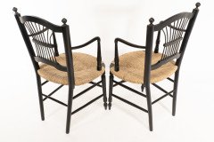 Dante Gabriel Rossetti for Morris & Co. – Pair of Rush-Seated Armchairs - Thumbnail 4