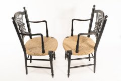 Dante Gabriel Rossetti for Morris & Co. – Pair of Rush-Seated Armchairs - Thumbnail 6